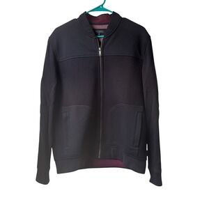 Ted Baker Jacket Mens XL 5 Full Zip Bomber Navy Coat Collared Lined Pockets